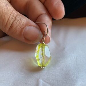 Lime quartz silver pendant